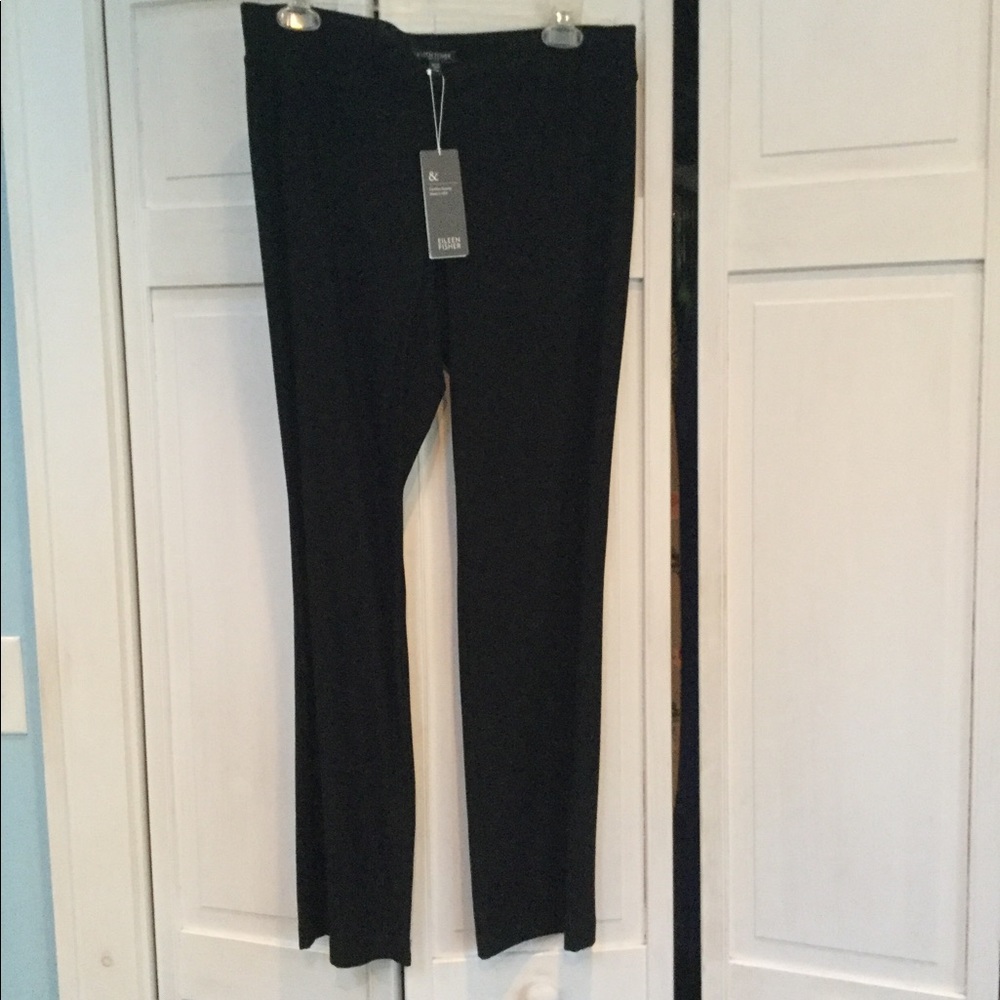 Eileen Fisher NWT,black, crepe pants-Petite M